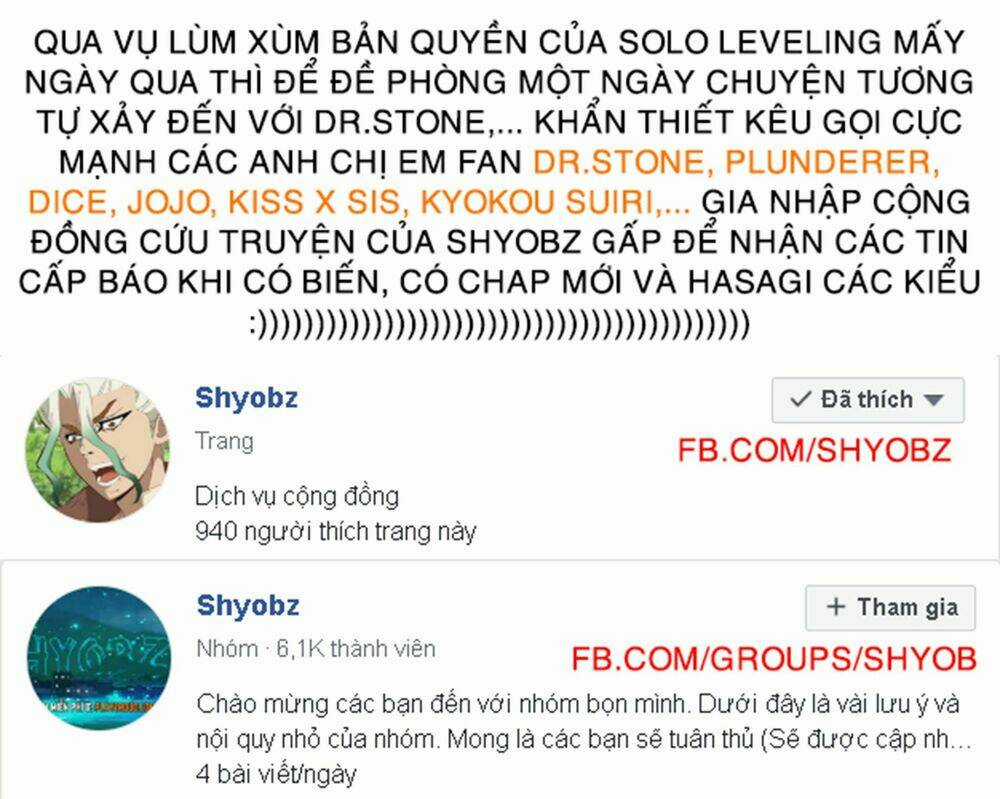Dr.stone - Hồi Sinh Thế Giới Chapter 141 trang 1
