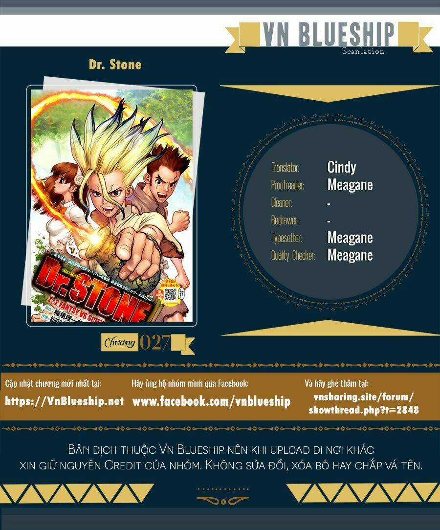 Dr.stone - Hồi Sinh Thế Giới Chapter 27 trang 0