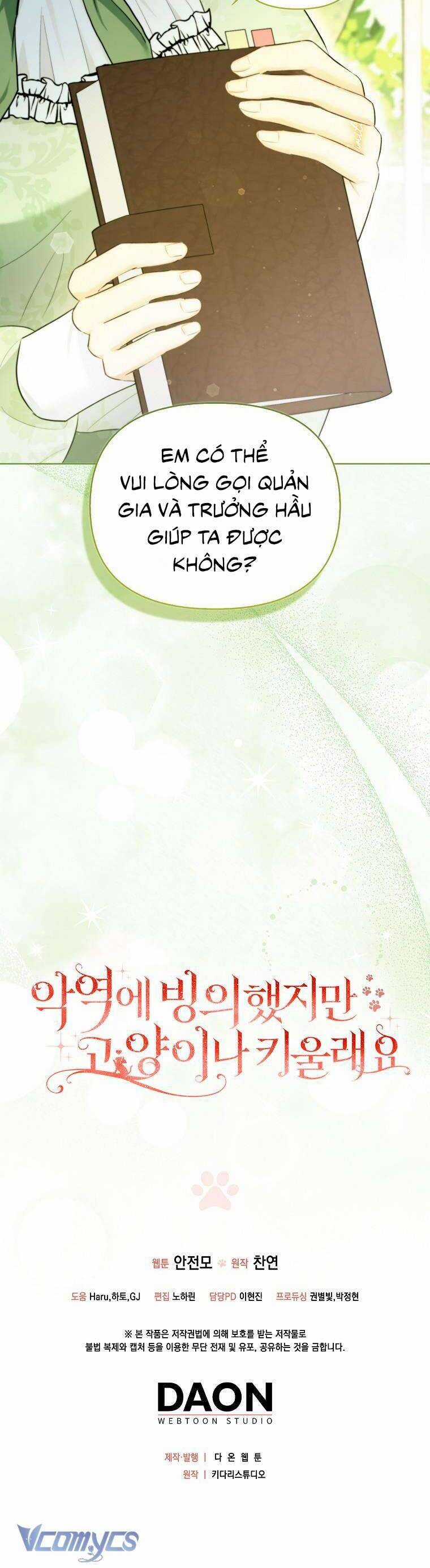 Dù Là Ác Nữ Nhưng Tôi Vẫn Phải Chăm Sóc Mèo Chapter 17 trang 35