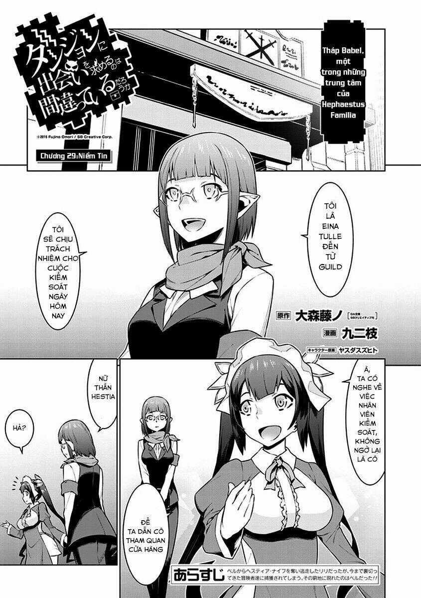 Dungeon Ni Deai O Motomeru No Wa Machigatte Iru Darou Ka Chapter 29 trang 1