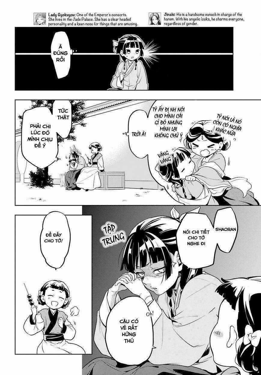 Dược Sư Tự Sự - Nhật Ký Giải Mã Bí Ẩn Chốn Hậu Cung Của Maomao Chapter 10 trang 5