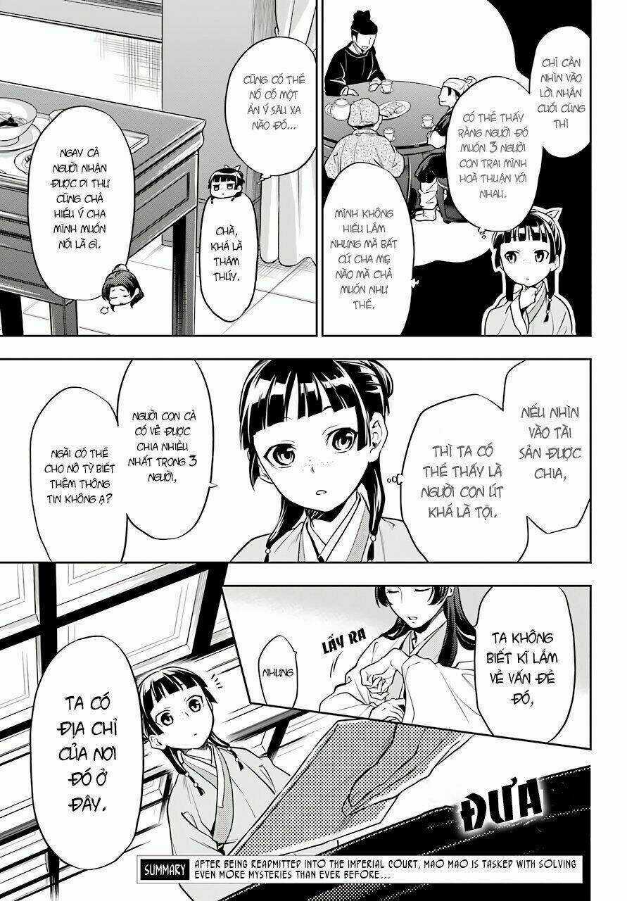 Dược Sư Tự Sự - Nhật Ký Giải Mã Bí Ẩn Chốn Hậu Cung Của Maomao Chapter 26 trang 4