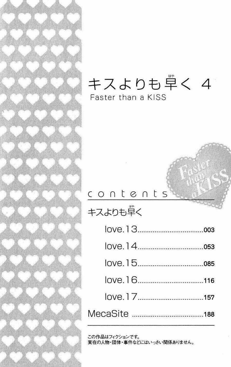 Faster Than A Kiss - Kiss Yori Mo Hayaku Chapter 13 trang 6