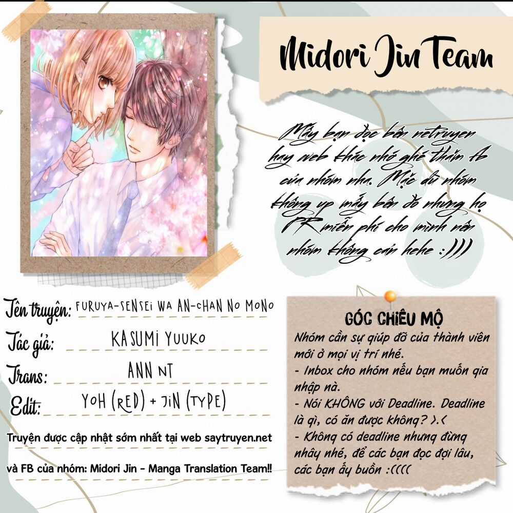 Furuya-Sensei Wa An-Chan No Mono Chapter 22 trang 3