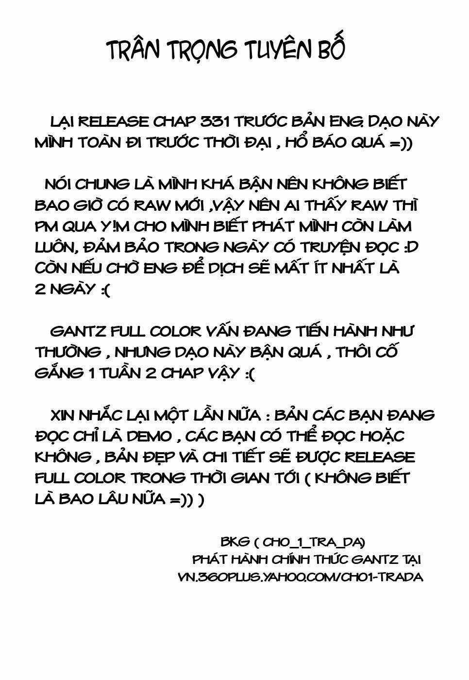 Gantz Chapter 331 trang 0