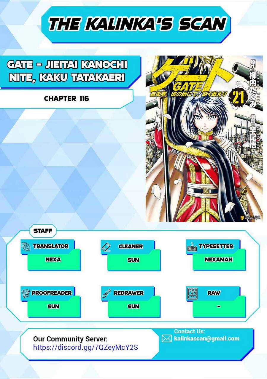 Gate - Jietai Kare No Chi Nite, Kaku Tatakeri Chapter 116 trang 3