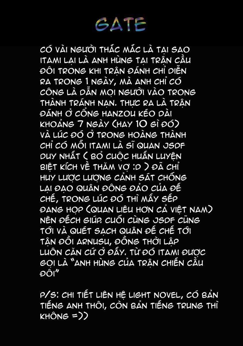 Gate - Jietai Kare No Chi Nite, Kaku Tatakeri Chapter 25 trang 19