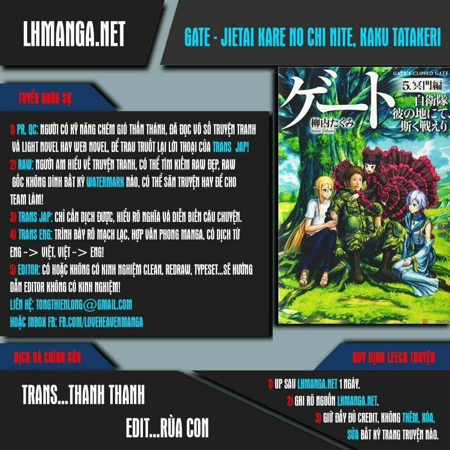 Gate - Jietai Kare No Chi Nite, Kaku Tatakeri Chapter 61 trang 0