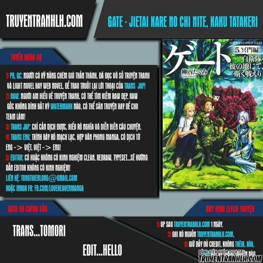 Gate - Jietai Kare No Chi Nite, Kaku Tatakeri Chapter 66 trang 0