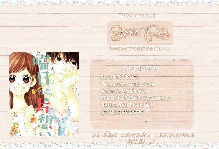Getsuyoubi Kara Kataomoi Chapter 1 trang 36