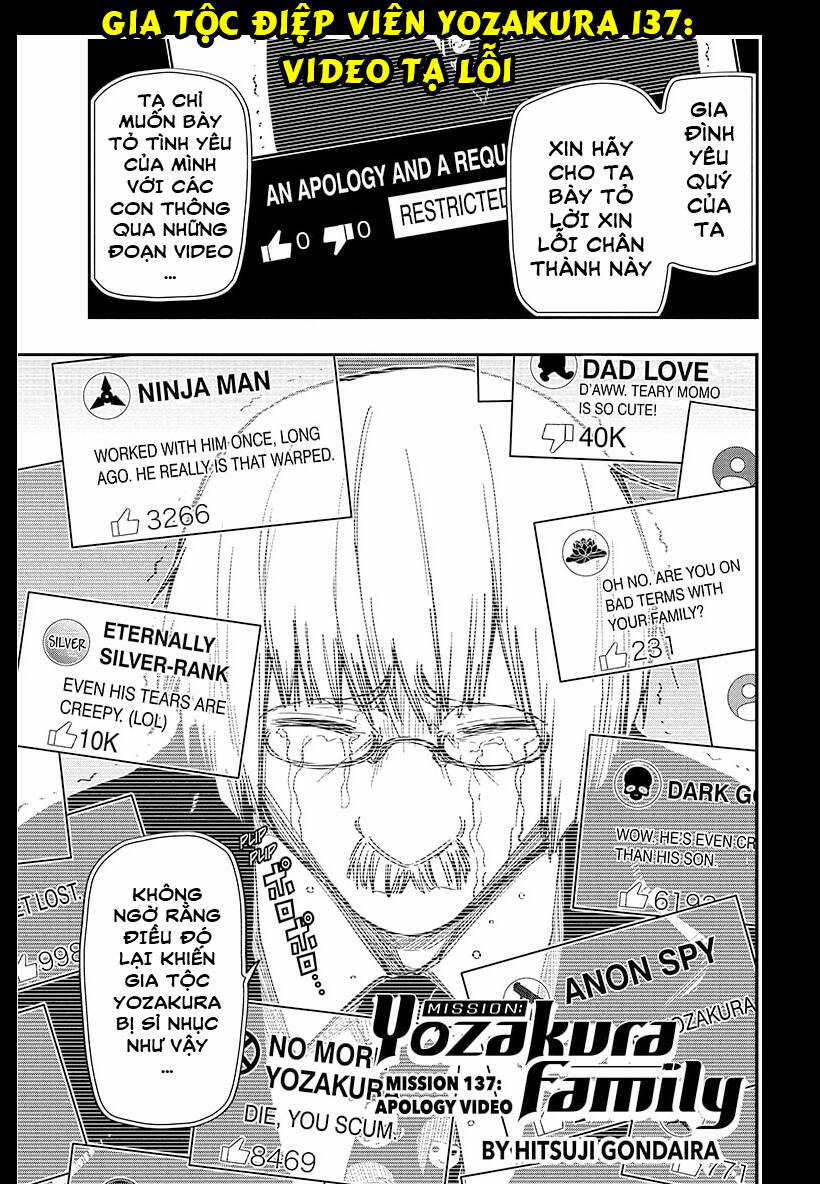 Gia Tộc Điệp Viên Yozakura Chapter 137 trang 0