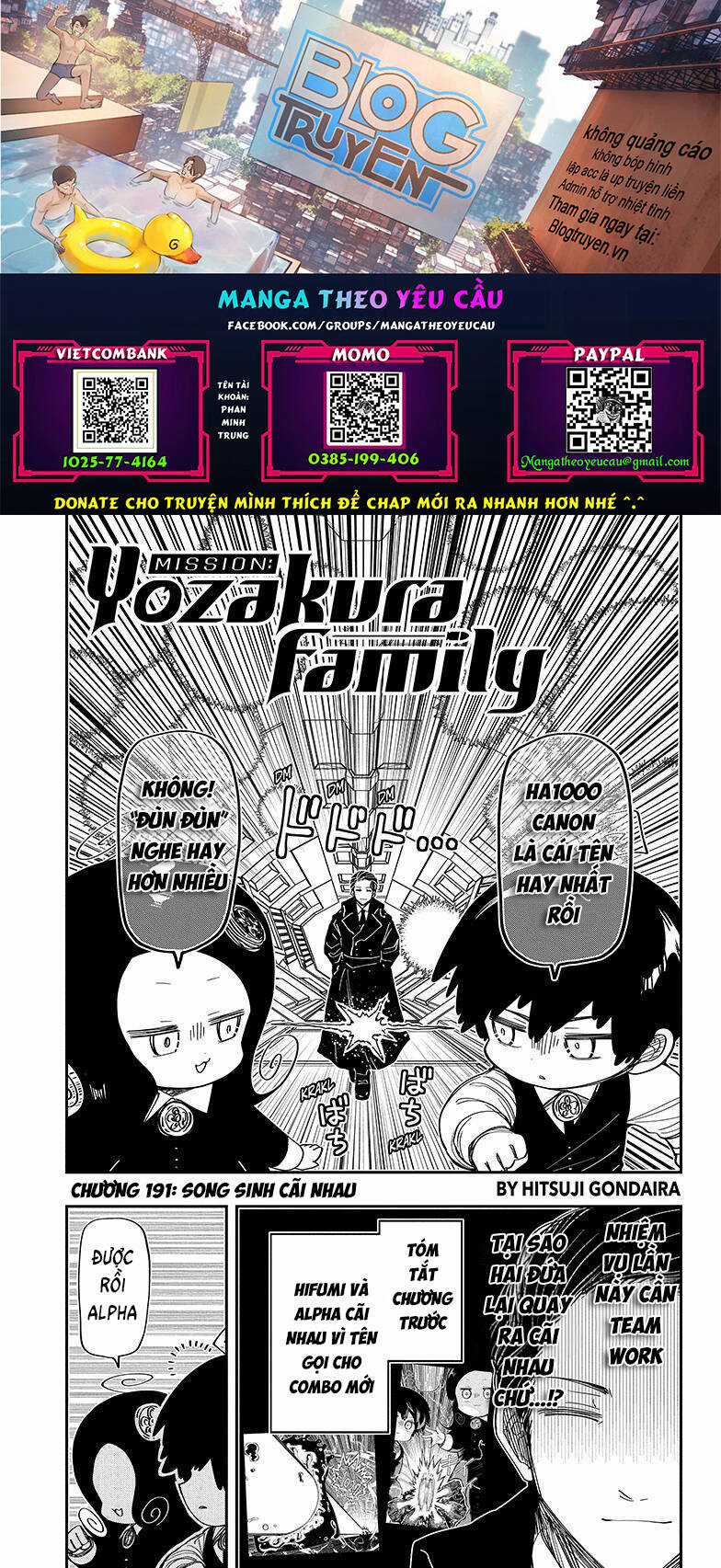 Gia Tộc Điệp Viên Yozakura Chapter 191 trang 0
