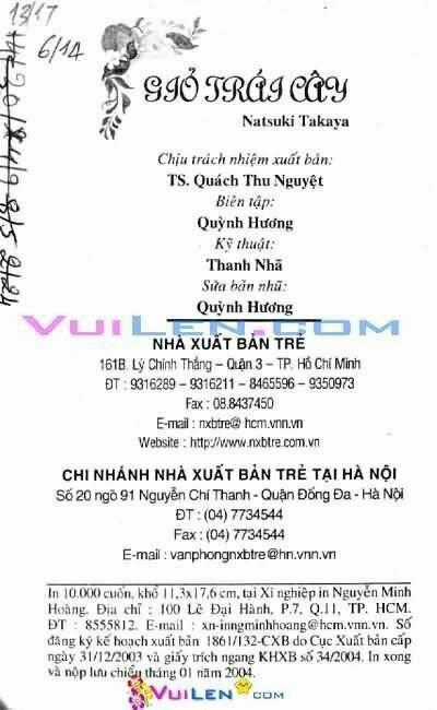 Giỏ Trái Cây - Fruit Basket Chapter 1 trang 135