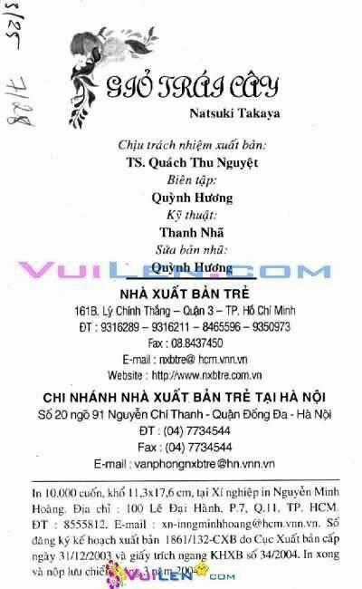 Giỏ Trái Cây - Fruit Basket Chapter 9 trang 125