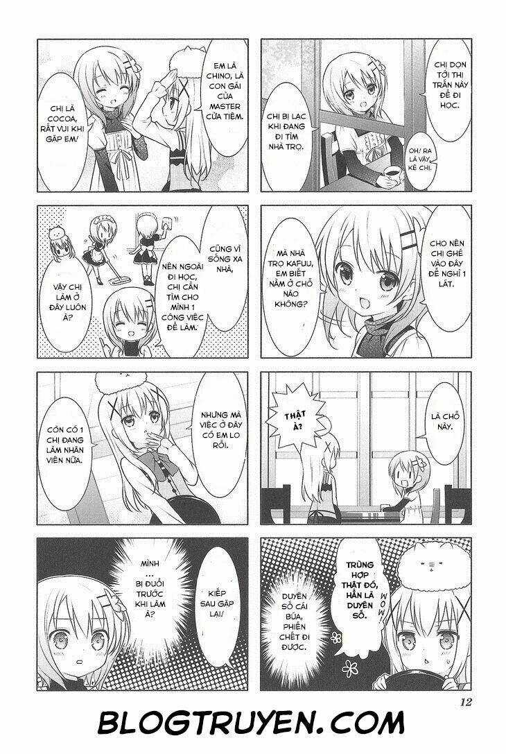 Gochuumon wa usagi desuka? [4-KOMA] Chapter 0.1 trang 12