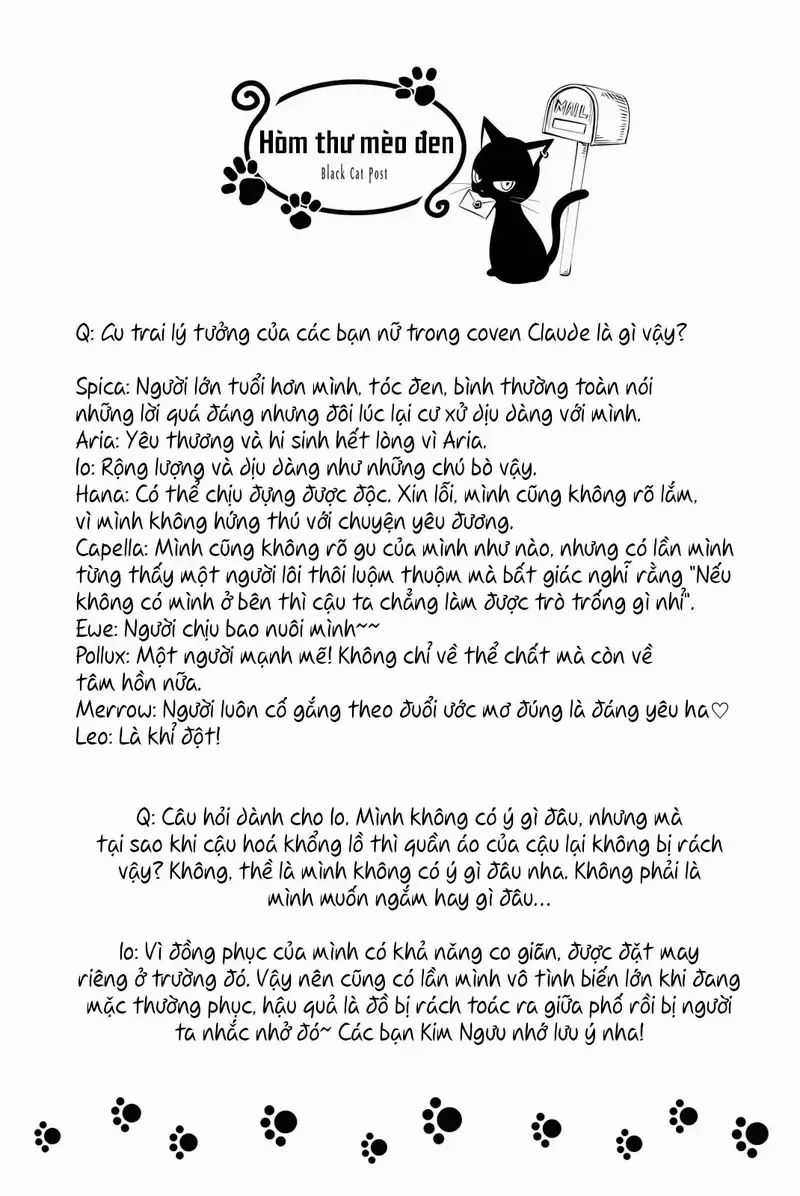 Hắc Miêu Và Lớp Học Phù Thủy Chương 27.5 trang 2