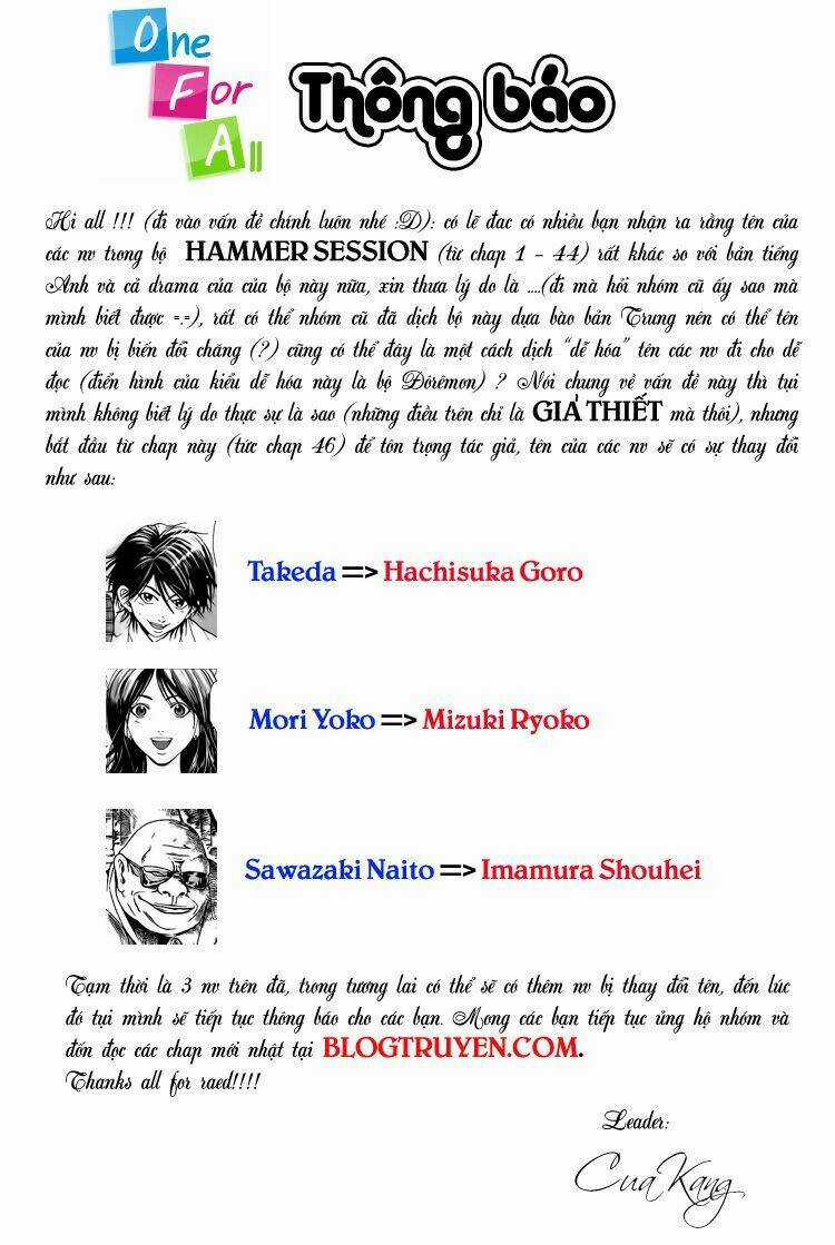 Hammer Session - Thầy Giáo Tuyệt Chiêu Chapter 46 trang 0