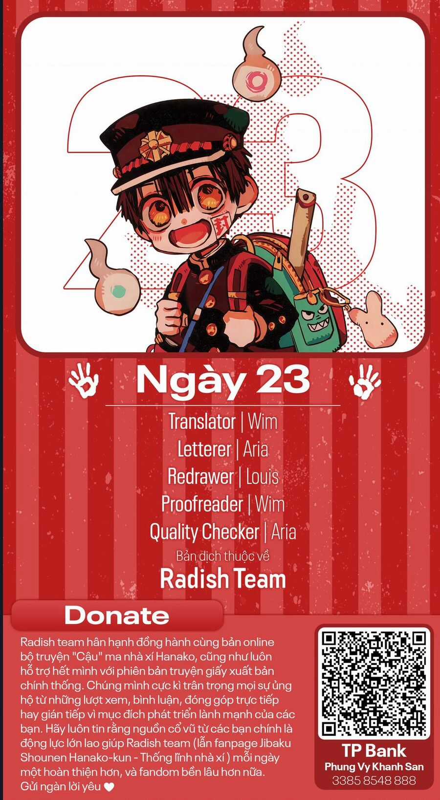 Hanako-Kun Sau Giờ Học Chapter 23 trang 2