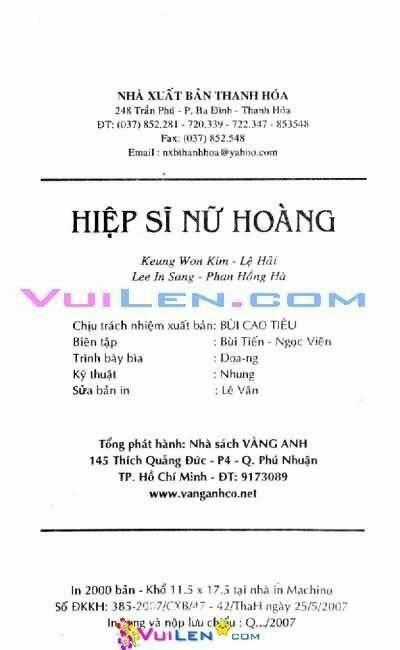 Hiệp Sĩ Nữ Hoàng Chapter 9 trang 185
