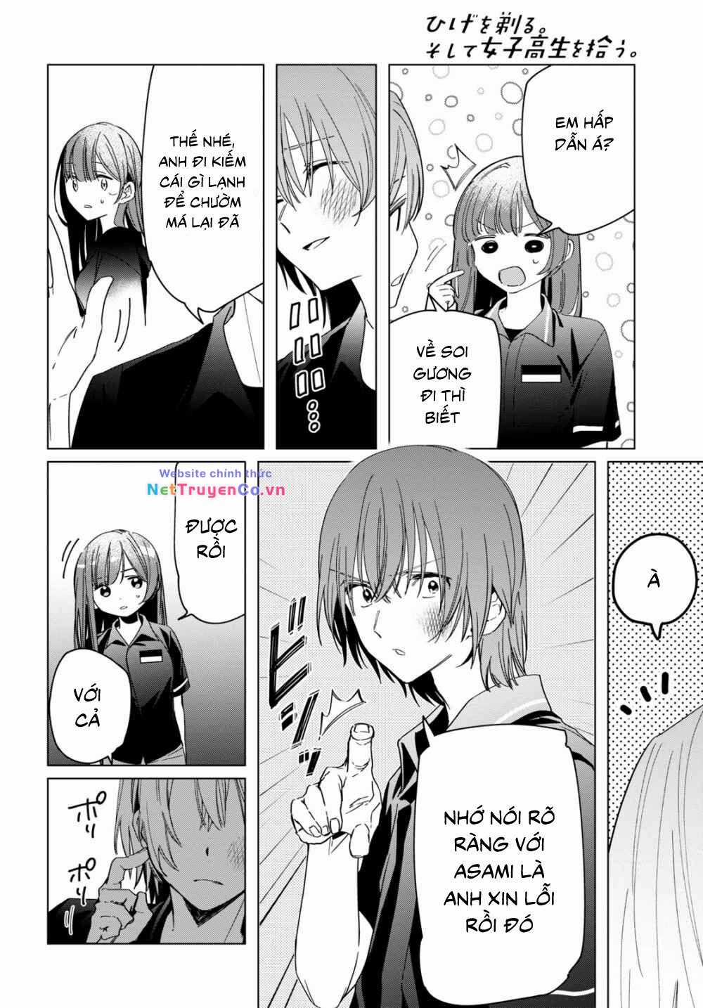 Hige Wo Soru. Soshite Joshikosei Wo Hirou Chapter 24.2 trang 9
