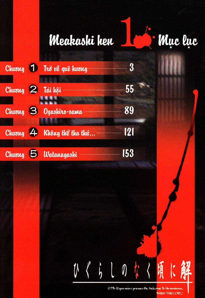 Higurashi No Naku Koro Ni Kai - Meakashi-Hen Chapter 1 trang 2