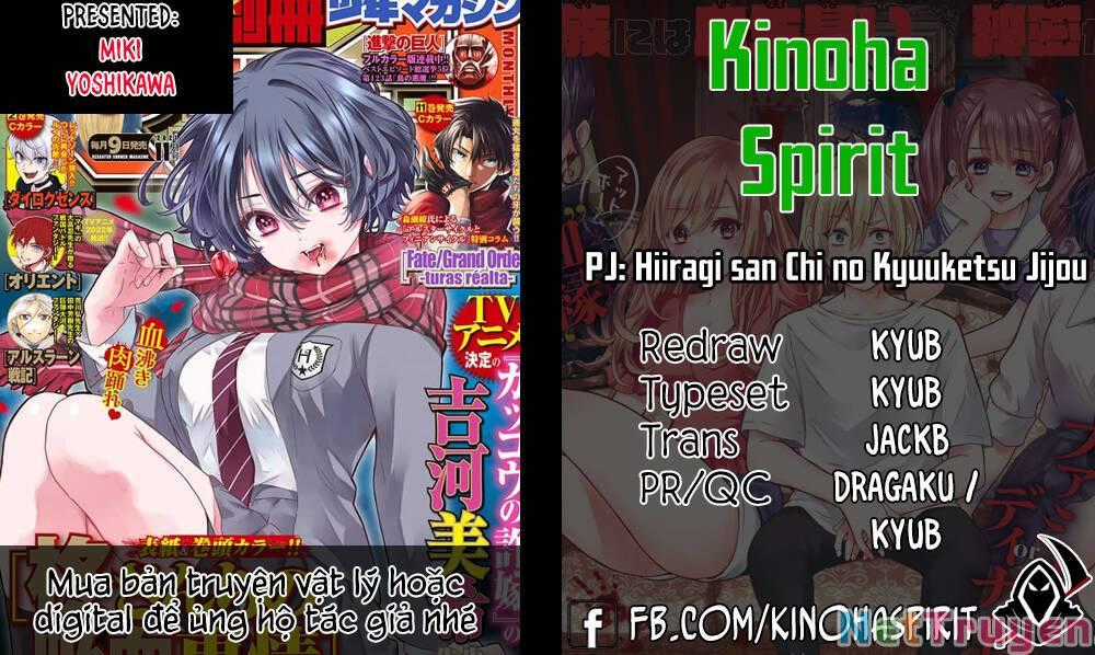 Hiiragi-San Chi No Kyuuketsu Jijou Chapter 10 trang 0
