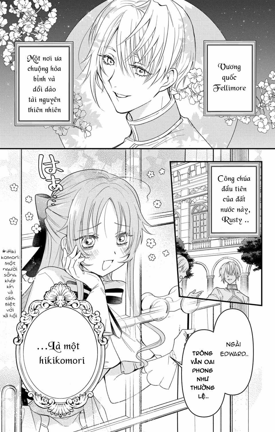 Hikikomori Hime to Dokuzetsu Kishi-sama Chapter 1 trang 2