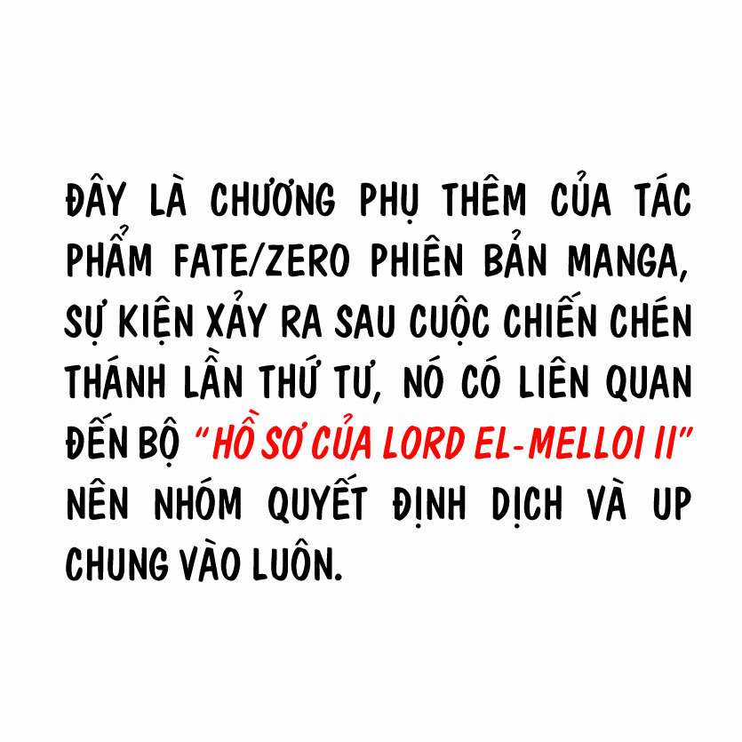 Hồ Sơ của Lord El-Melloi II Chapter 0 trang 2