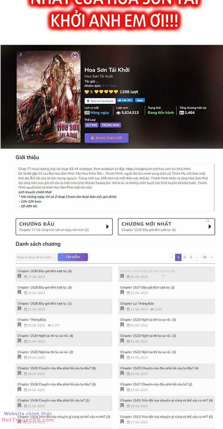 Hoa Sơn Tái Khởi Chapter 107 trang 26