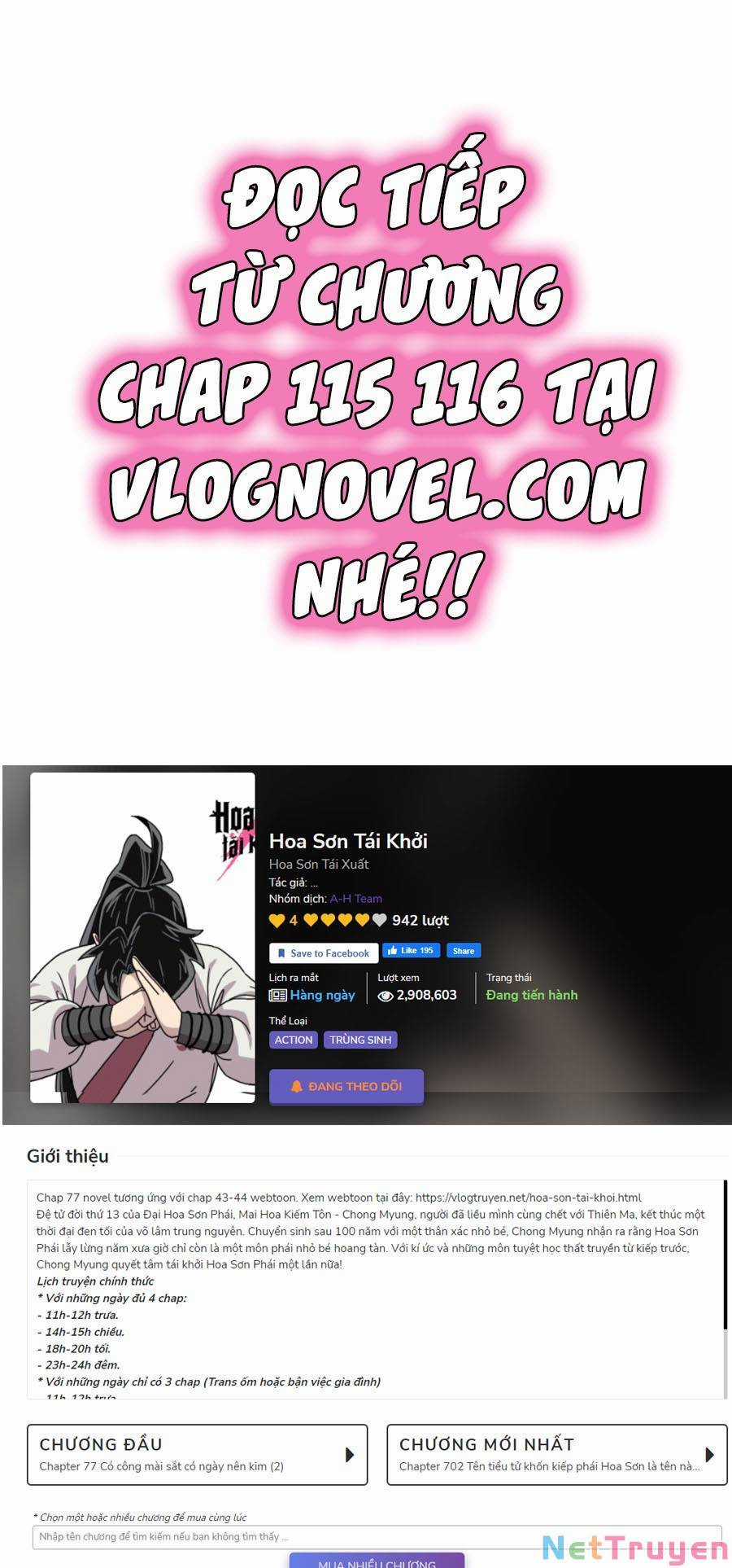 Hoa Sơn Tái Khởi Chapter 71 trang 1