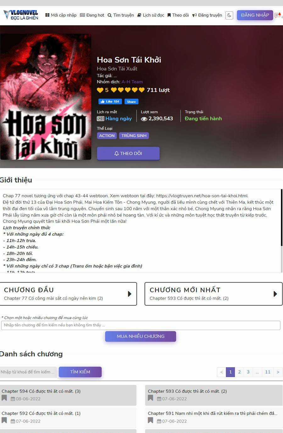 Hoa Sơn Tái Xuất Chapter 67 trang 0