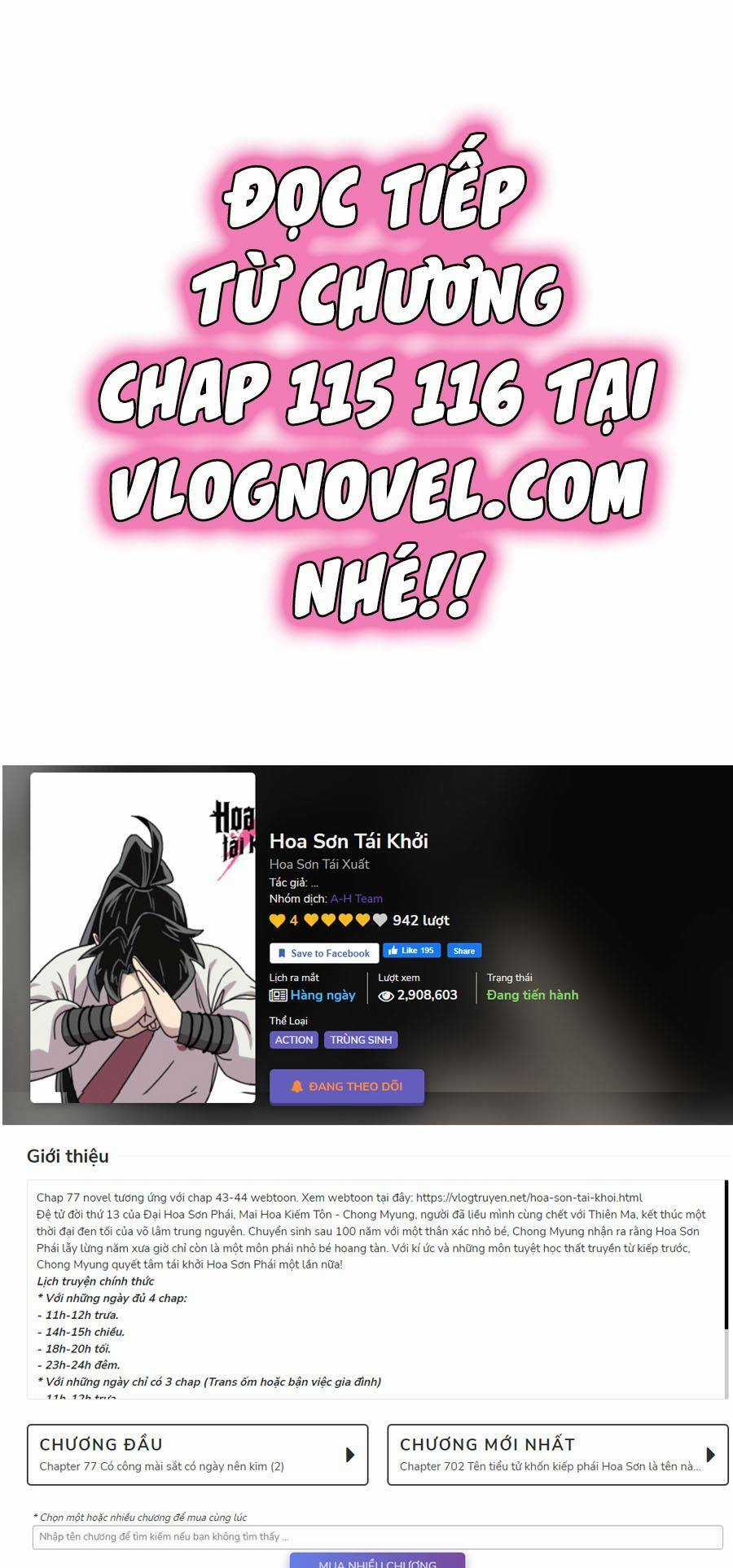 Hoa Sơn Tái Xuất Chapter 71 trang 0