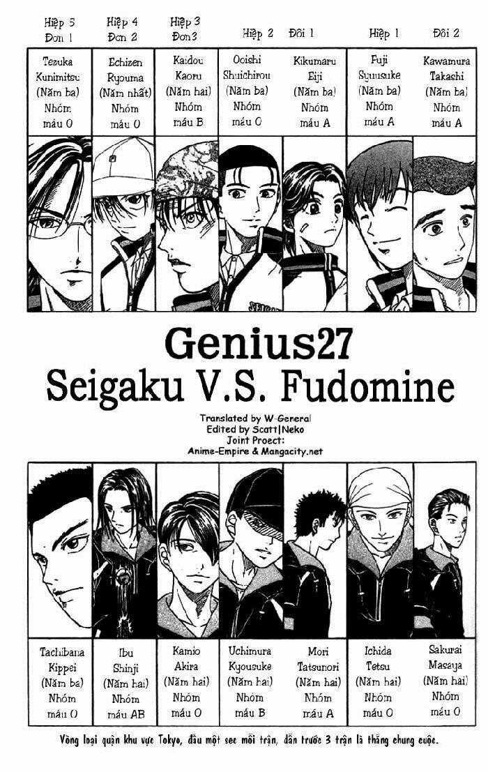 Hoàng Tử Tennis Chapter 27 trang 1