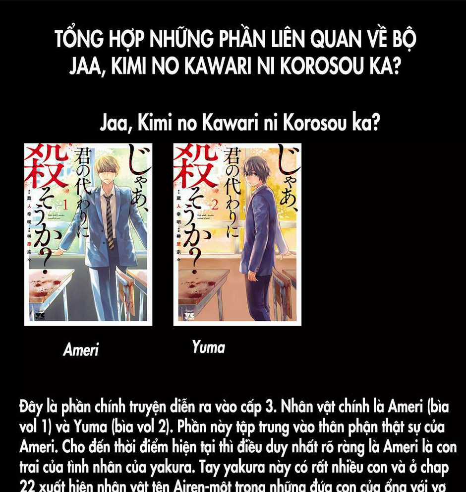 Jaa Kimi No Kawari Ni Korosou Ka ~ Prequel (Tiền Truyện) Chapter 6 trang 1
