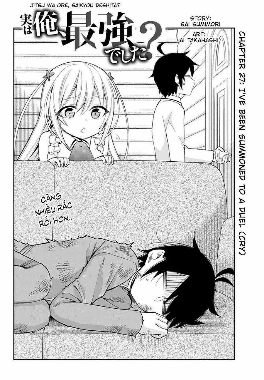 Jitsu Wa Ore, Saikyou Deshita? Chapter 27 trang 1