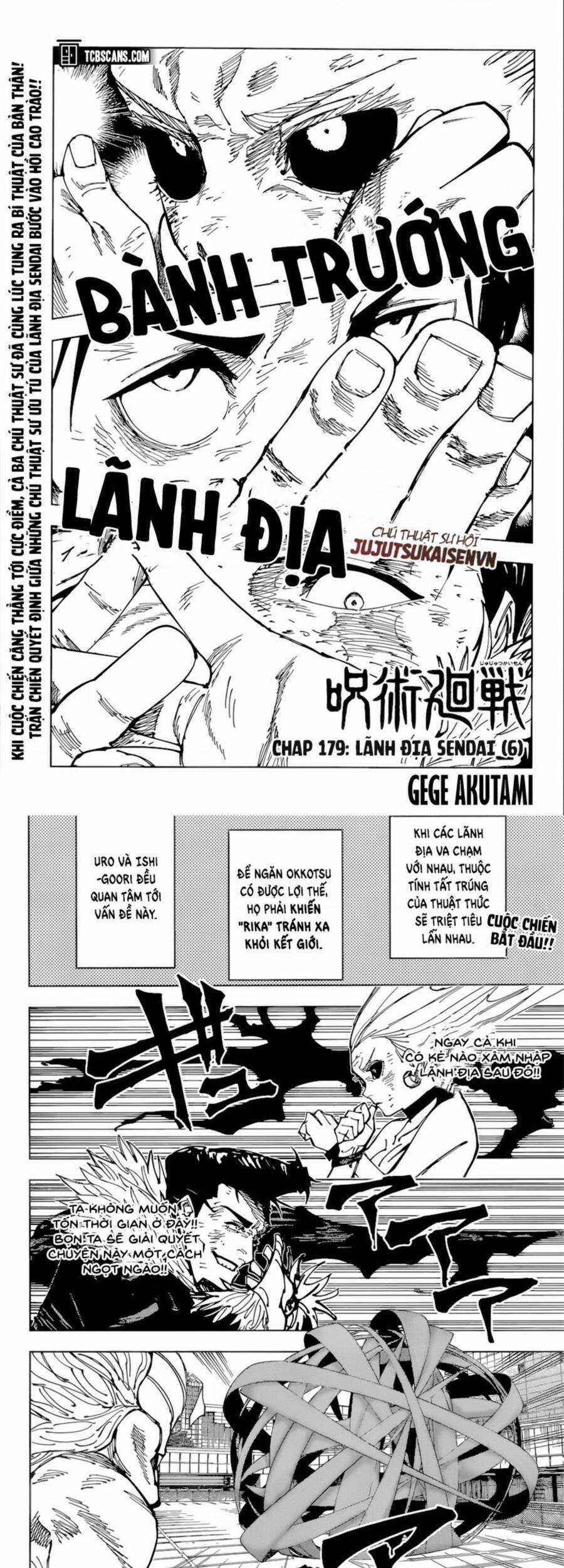 Jujutsu Kaisen - Chú Thuật Hồi Chiến Chapter 179 trang 0