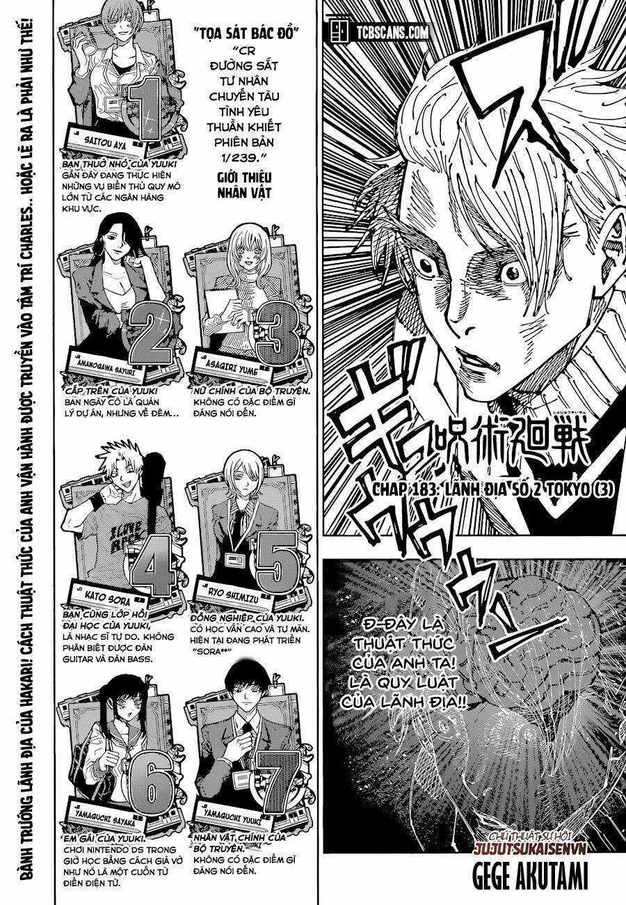 Jujutsu Kaisen - Chú Thuật Hồi Chiến Chapter 183 trang 0