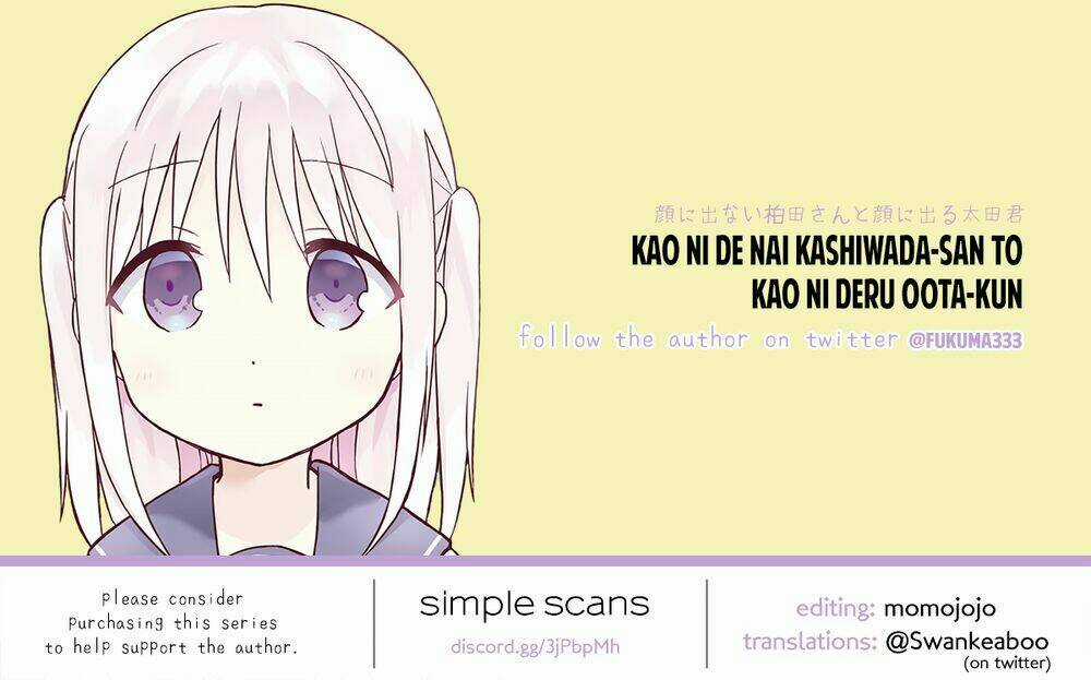 Kao Ni Denai Kashiwada-San To Kao Ni Deru Oota-Kun Chapter 16 trang 14