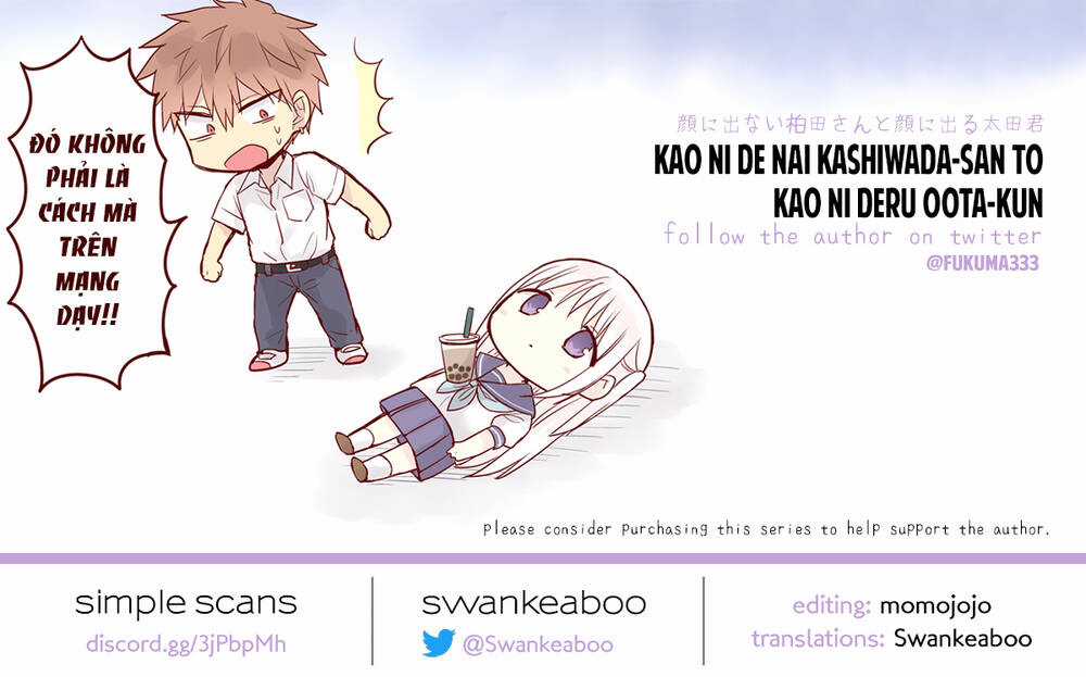 Kao Ni Denai Kashiwada-San To Kao Ni Deru Oota-Kun Chapter 31.5 trang 14
