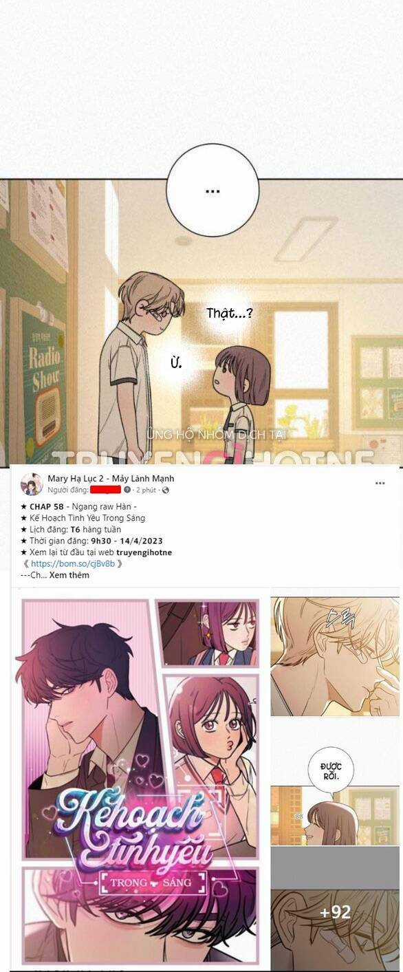 Kế Hoạch Tình Yêu Trong Sáng Chapter 58.1 trang 9