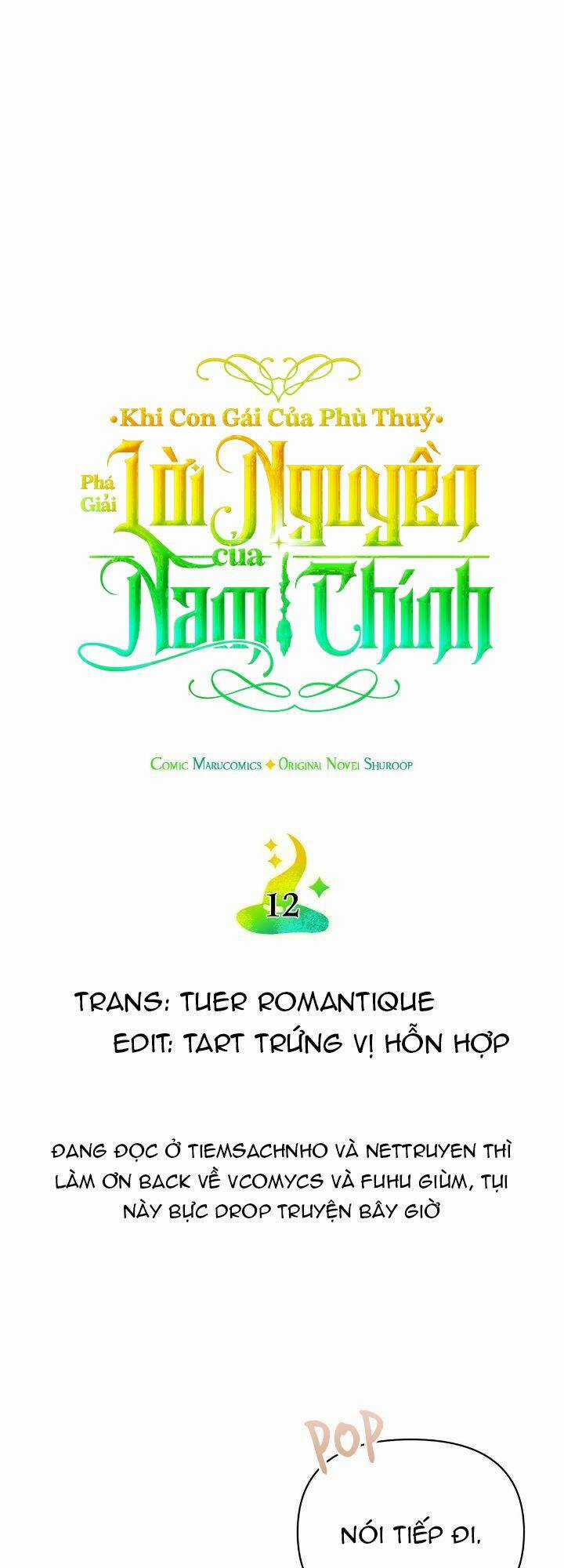 Khi Con Gái Của Phù Thuỷ Phá Giải Lời Nguyền Của Nam Chính Chapter 12 trang 8