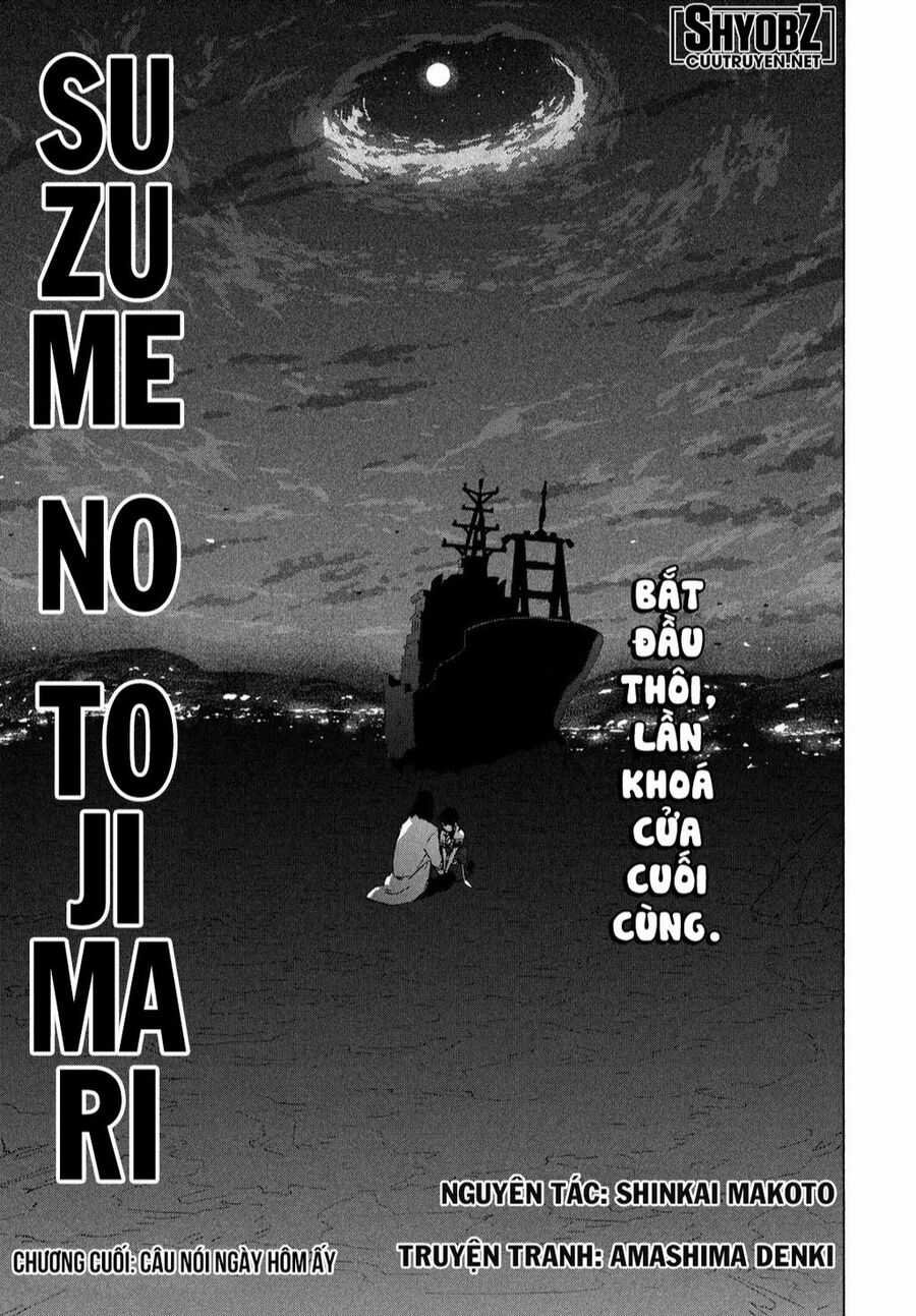 Khóa Chặt Cửa Nào Suzume Chapter 15 trang 2