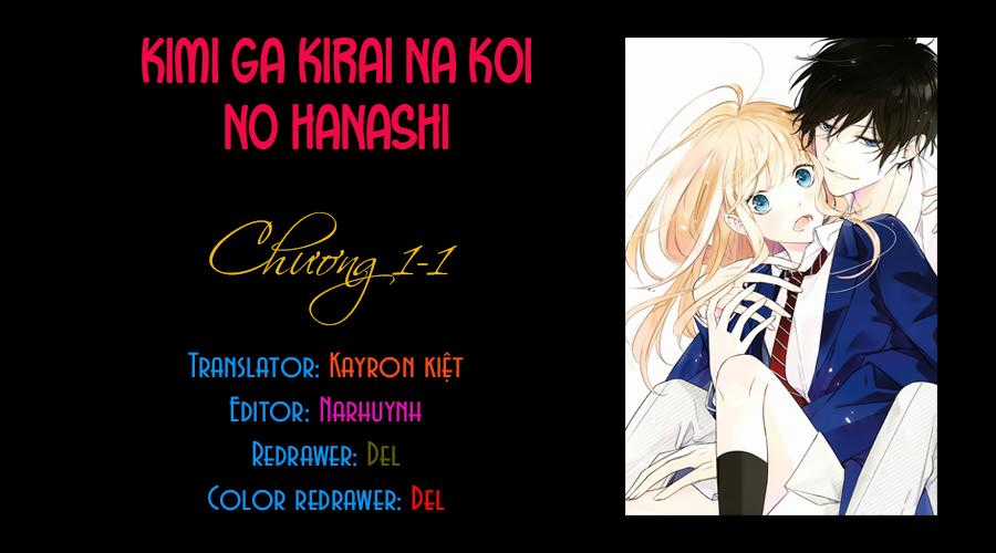 Kimi Ga Kirai Na Koi No Hanashi Chapter 1 trang 3