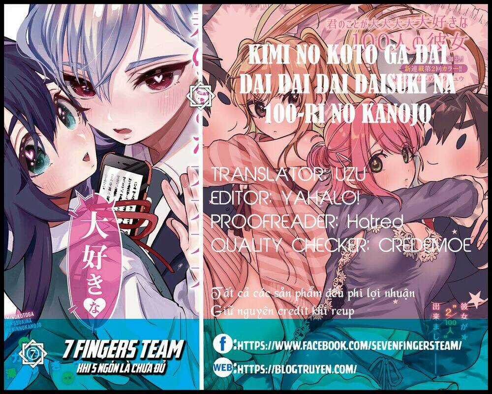 Kimi No Koto Ga Dai Dai Dai Dai Daisuki Na 100-Ri No Kanojo Chapter 11 trang 1