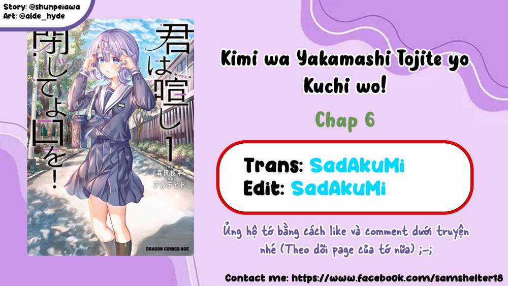 Kimi Wa Yakamashi Tojite Yo Kuchi Wo! Chapter 6 trang 0