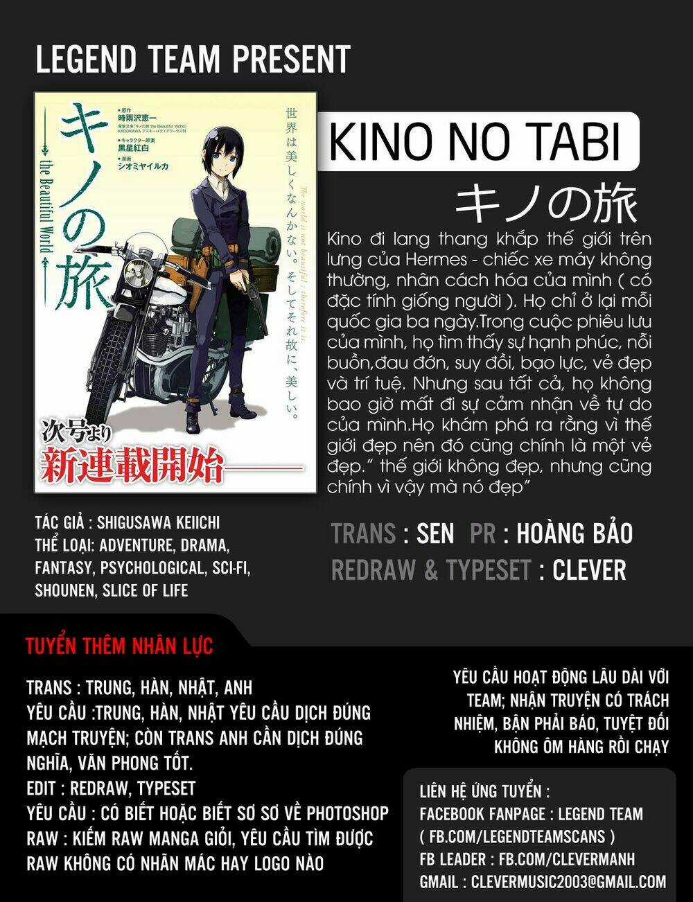 Kino No Tabi - The Beautiful World Chapter 1 trang 3