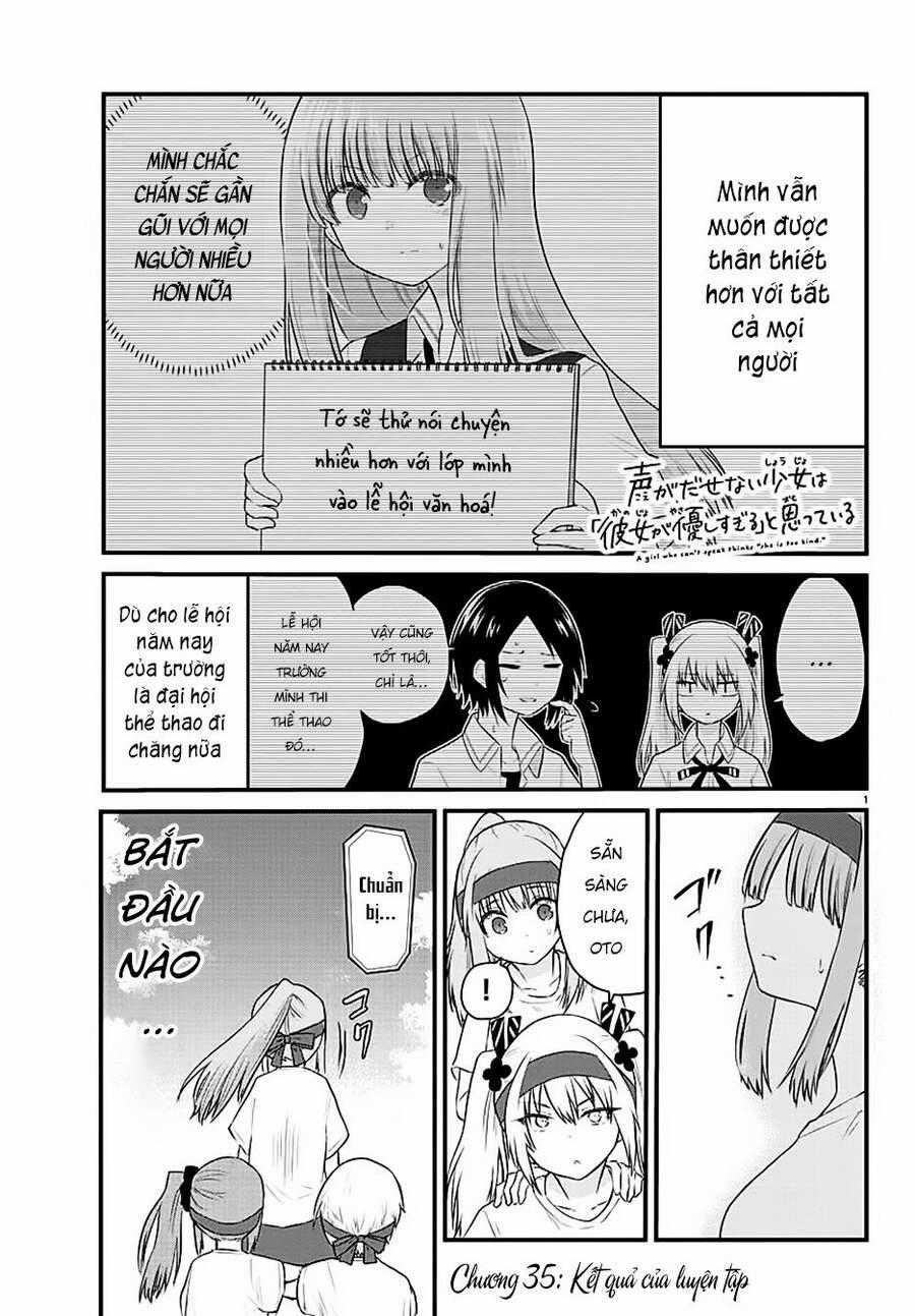 Koe Ga Dasenai Shoujo Wa "Kanojo Ga Yasashisugiru" To Omotte Iru Chương 35 trang 1