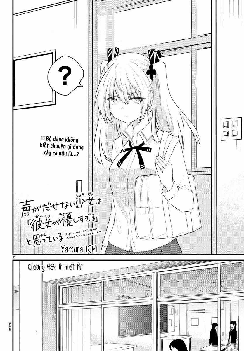 Koe Ga Dasenai Shoujo Wa "Kanojo Ga Yasashisugiru" To Omotte Iru Chương 48 trang 1