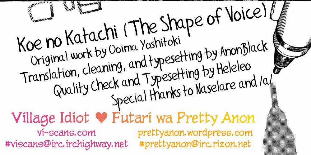 Koe No Katachi Chapter 0 trang 63