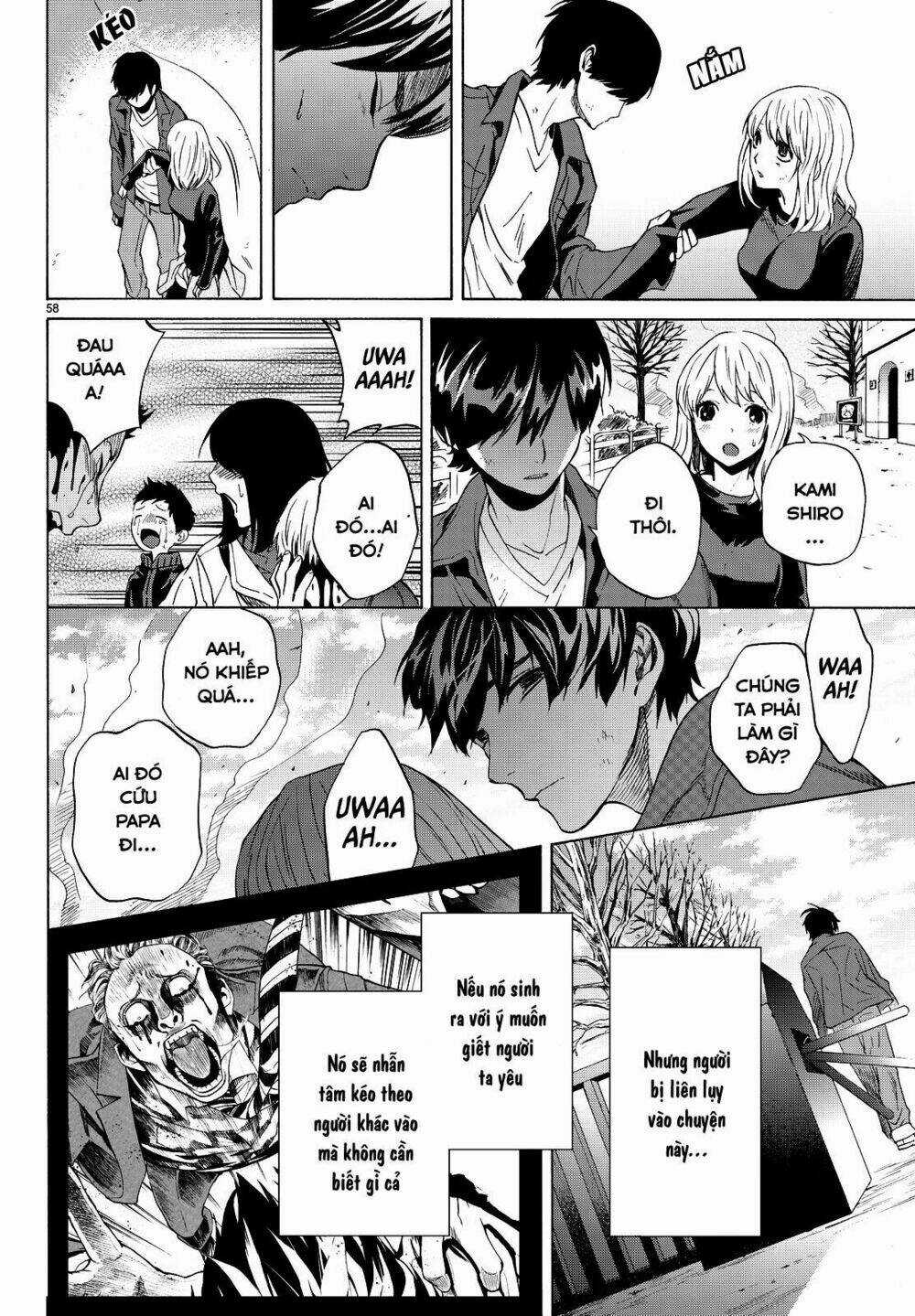 Konya Wa Tsuki Ga Kirei Desu Ga, Toriaezu Shi Ne Chapter 5 trang 57